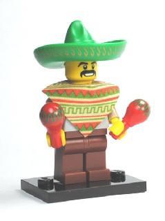LEGO Minifigure-Mariachi / Maraca Man-Collectible Minifigures / Series 2-Creative Brick Builders